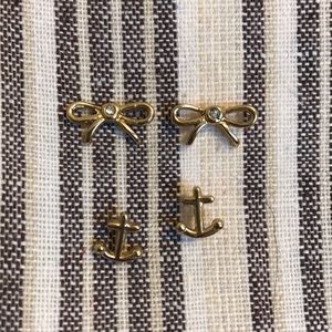 Kate Spade earrings bows and anchors